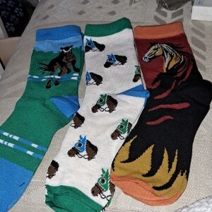 Colorful Horse-Themed Unisex Socks Set
